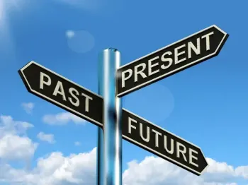 Depositphotos 10584712 stock photo past present and future signpost